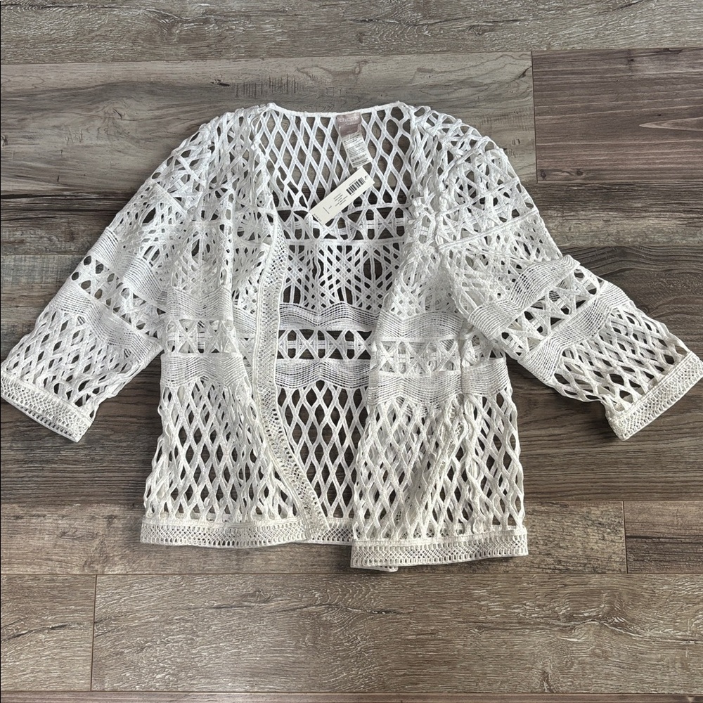 NWT Chico's Foiled Strip Jacket